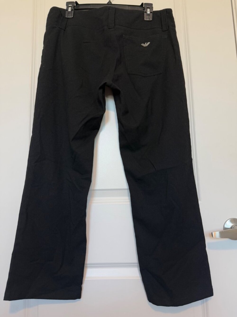 AJ Armani Jeans Womens Black Bootcut Pants Size 12 Comfort Fit Made in Italy